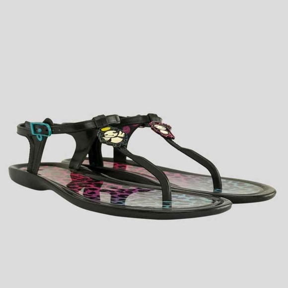 Jimmy Choo Rob Pruitt Leopard Print Jelly Sandal - Picture 2 of 6